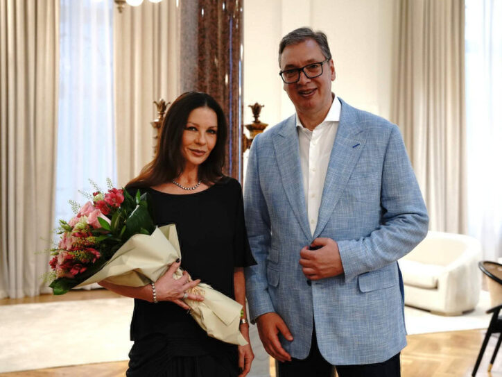 Aleksandar Vučić i Ketrin Zita Džouns
