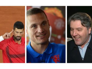 Novak Đoković, Nemanja Vidić i Dejan Bodiroga