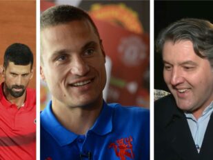Novak Đoković, Nemanja Vidić i Dejan Bodiroga