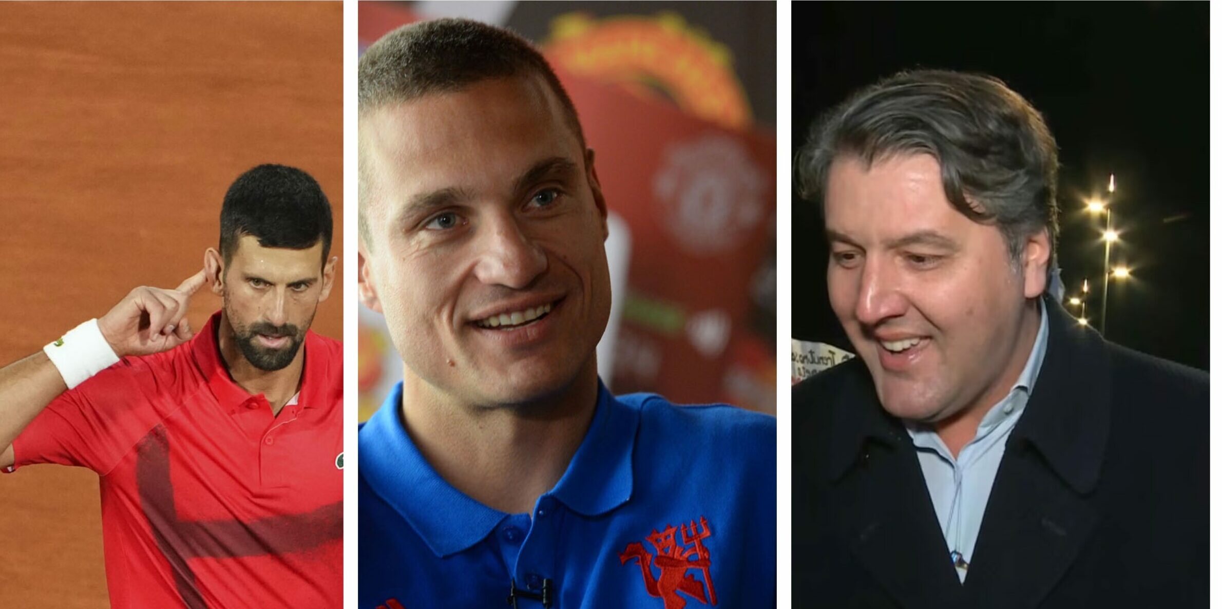 Novak Đoković, Nemanja Vidić i Dejan Bodiroga