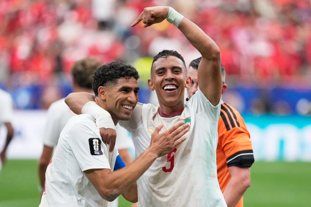 Ašraf Hakimi i Rahimi proslavljaju pobedu nad Kanadom, Svetsko prvenstvo 2026.