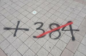 Ana Brnabić okom, crtači grafita skokom: Šta znači +384