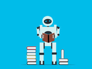 Robot čita njigu - AI