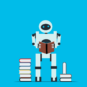 Robot čita njigu - AI