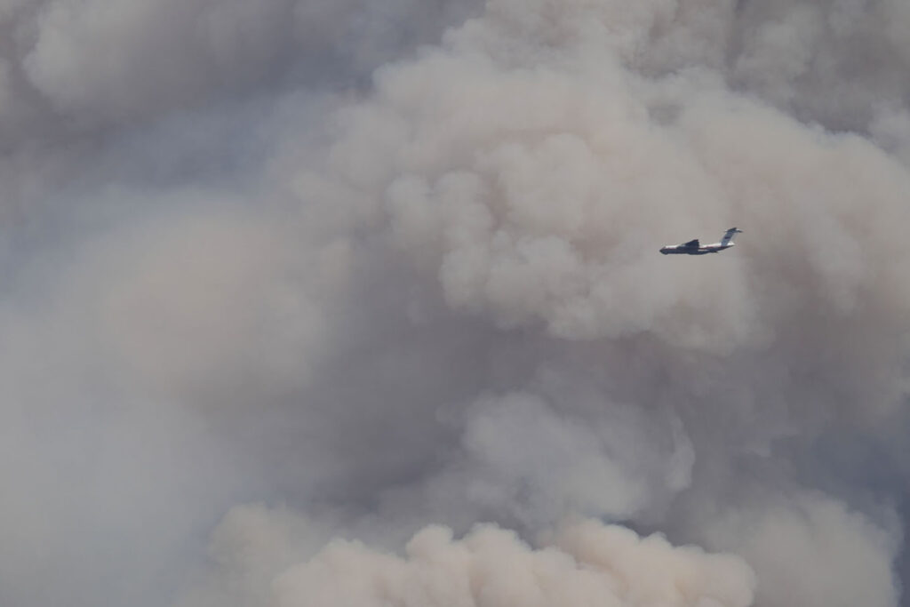 Ruski avion za gašenje požara Iljušin nad Deliblatskom peščarom