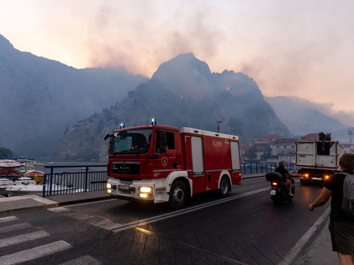 Požar u Omišu, u Hrvatskoj