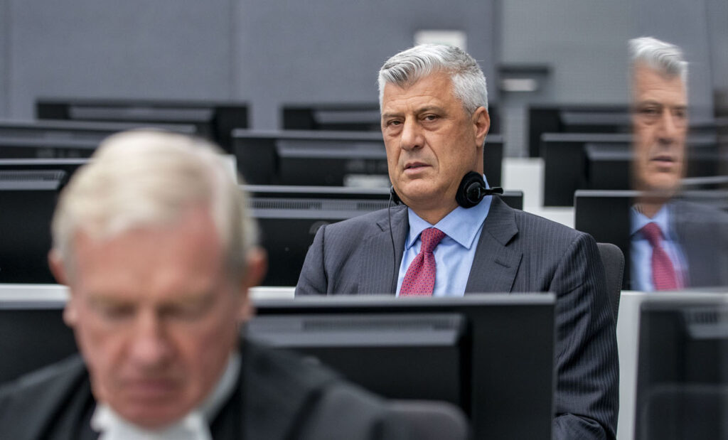 Hašim Tači na suđenju za ratne zločine u Hagu