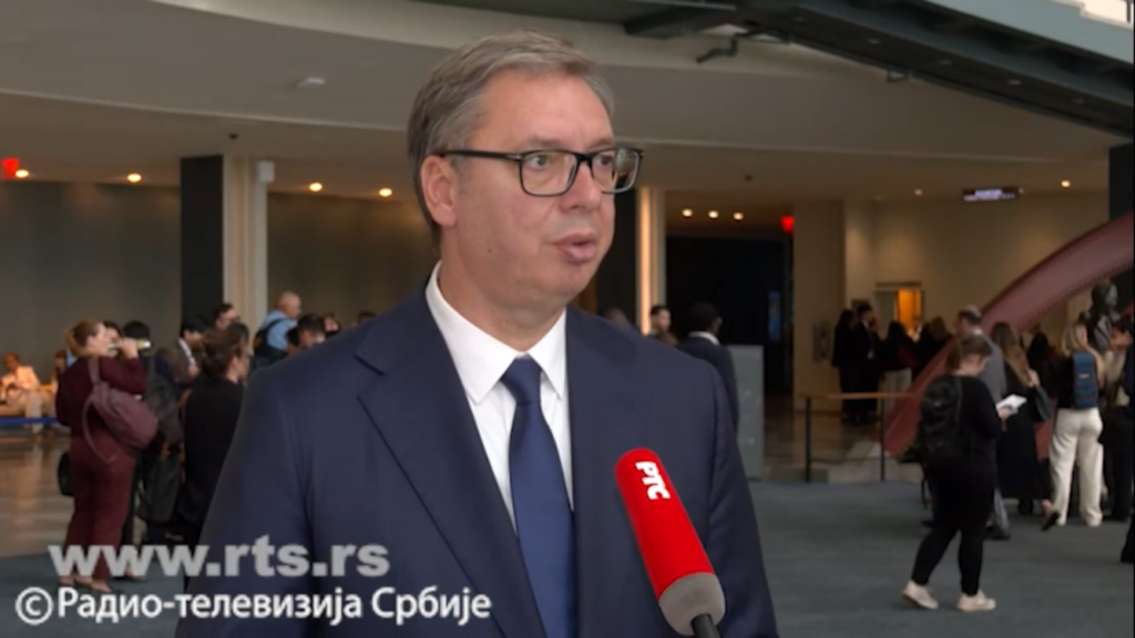 Aleksandar Vučić u Njujorku govori za RTS