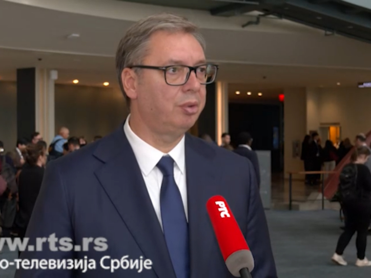 Aleksandar Vučić u Njujorku govori za RTS