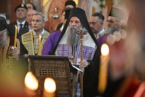 Patrijarh Porfirije na sahrani Ratka Mladića