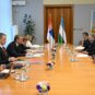 Predsednik Srbije Aleksandar Vučić u razgovoru s prvim potpredsednikom Senata Uzbekistana Sodikom Safojevim