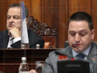 Funkcioneri SPS-a ivica Dačić i Branko Ružić