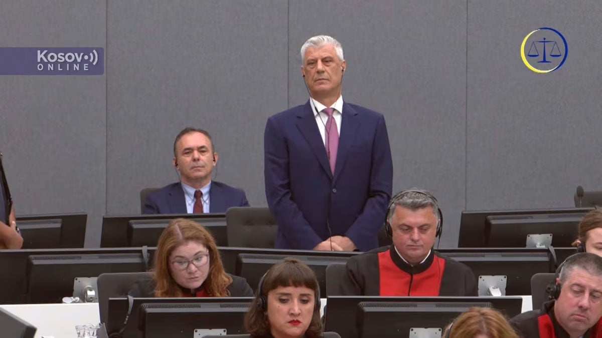 Hašim Tači dok mu se u Hagi izriče presuda za ratne zločine