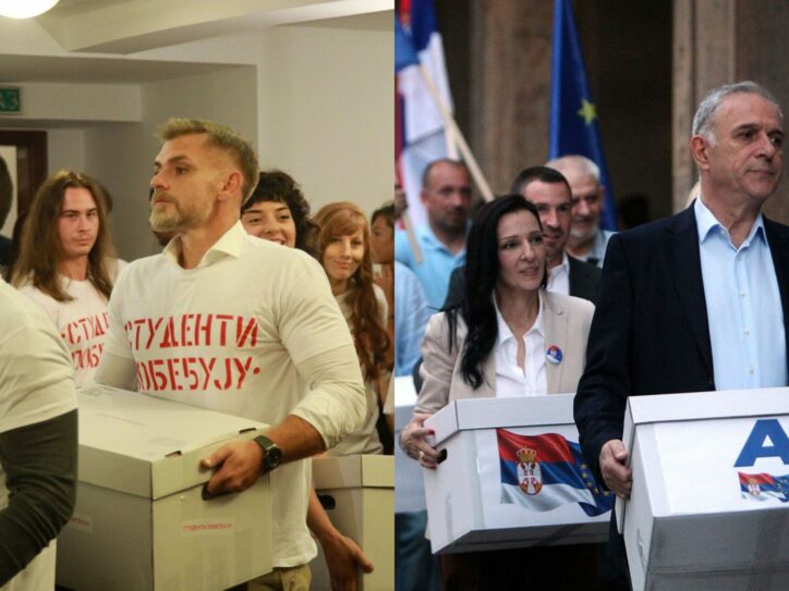 Ilustracija Studentska lista Studenti pobeđuju i Evropska Srbija