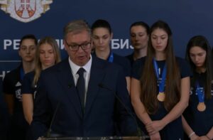 Odbojkašice na Vučićevom prijemu