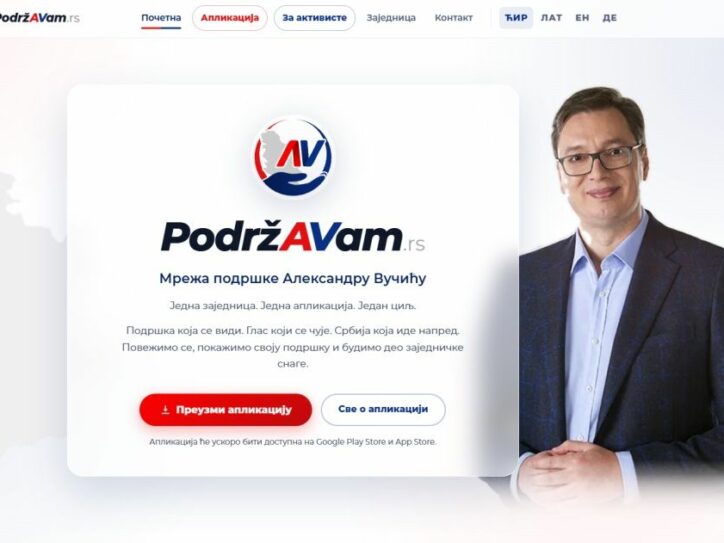 Naslovna strana sajta PodržAVam.rs