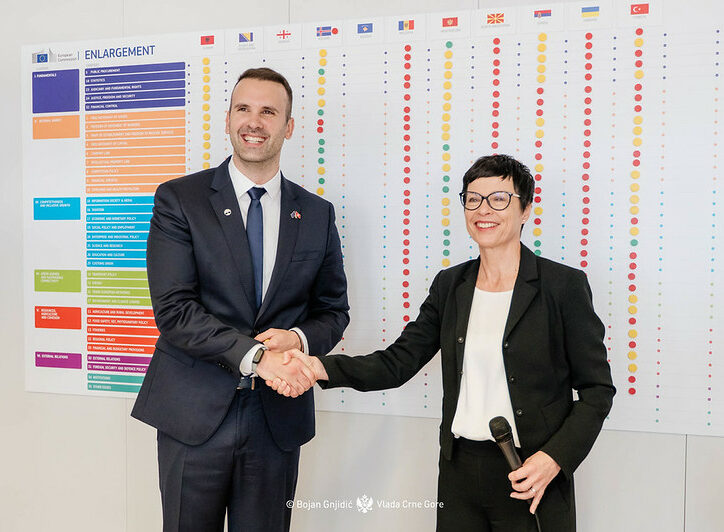 Premijer Crne Gore Milojko Spajić i komesarka EU za proširenje Marta Kos