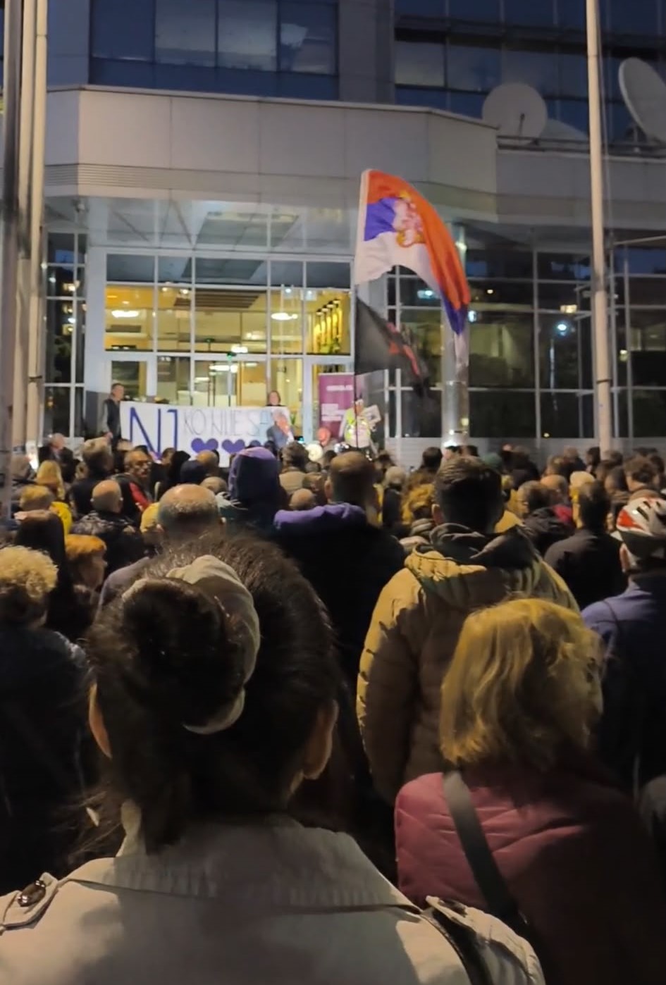 Protest ipred redakcije Nova.rs