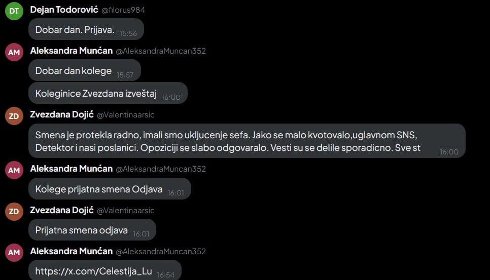 Isečak iz prepiske botova