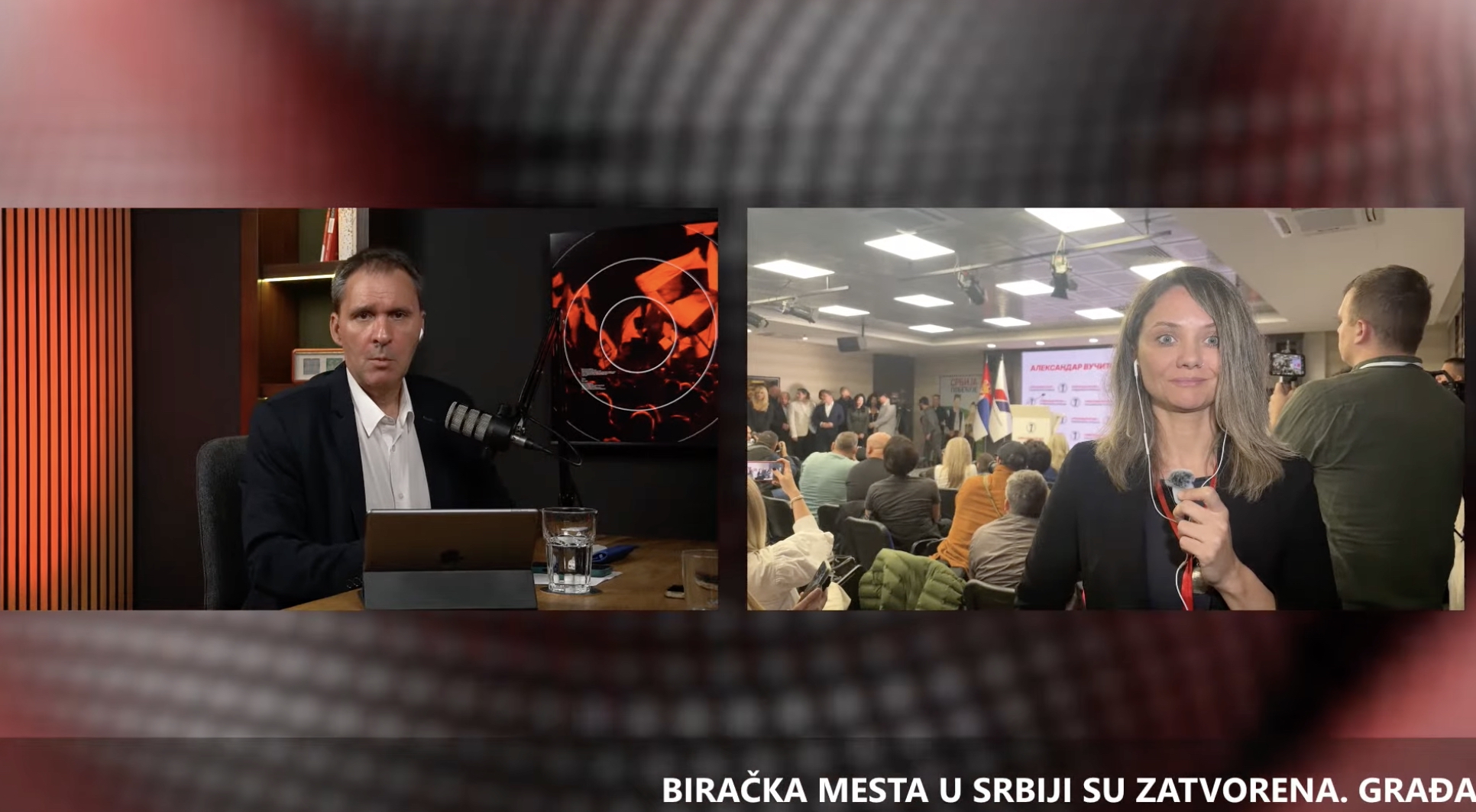 Trenutak kada Vučić iza mene izlazi na binu