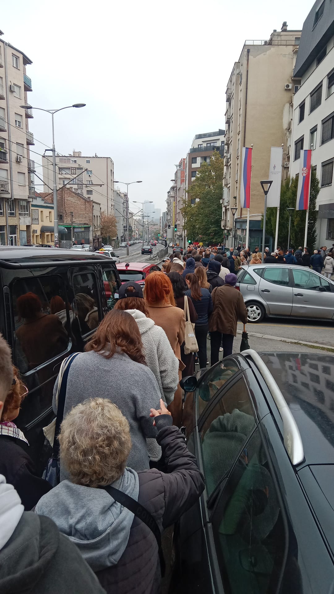Građani na Voždovcu čekaju u redu za glasanje