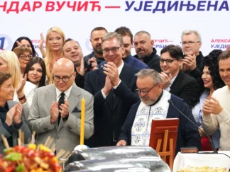 Aleksandar Vučić na slavi SNS-a